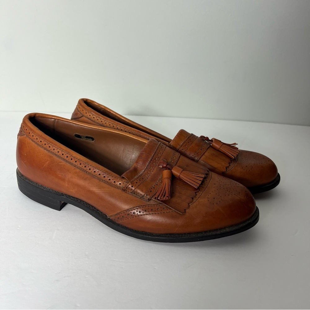 Allen Edmonds Bridgeton Leather Tassels Loafer Slip On Shoes Mens Dress Shoes